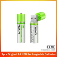 2pcs Original AA USB Rechargeable Batteries