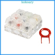 KOK 9 Different Colored Keycaps Switches Tester Clear Housing For Axes Comparison