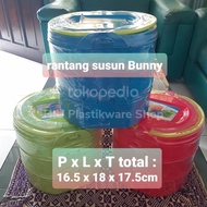 Diskon Rantang Susun 3 Plastik Bunny Crown Bisa Grosir Murah