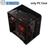 【E-WOITD】 เคส PC ใสพร้อมจอแสดงผลอุณหภูมิ cpu gpu จอแสดงผล LED ตั้งโต๊ะคอมพิวเตอร์ทาวเวอร์สำหรับ itx 