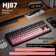 mechanical keyboard keyboard keyboard wireless F Front Leopard X87 Wireless Mechanical Keyboard Blue