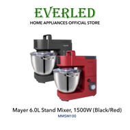 MAYER 6.0L Stand Mixer, 1500W (Black/Red) [MMSM100]
