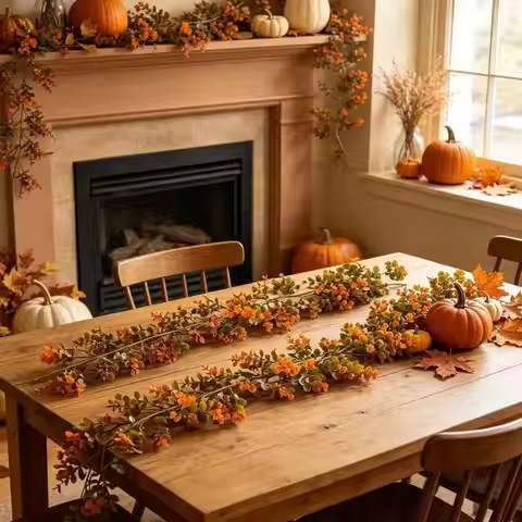 180CM Eucalyptus Vine Seasonal Artificial Flowers Eucalyptus Leaves Eucalyptus Starry Night Vine Aut