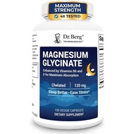 Dr. Berg Glycinate 150ct – 4-in-1 Chelated for, Nerve, & Stress Support*– w/ D3, B6 & Zinc – 4X Lab-