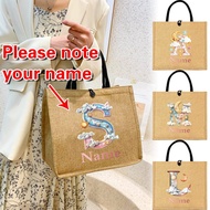 Customized name / LOGO PRINT Tote Bag Customize tote bag custom jute bag custom tote bag with name j