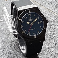 Quartz Arabic word watch metal case with rubber strap Jawi