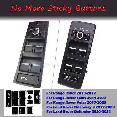 Power Window Lifter Control Button Sticker for Range Rover Vogue Sport Velar Key Refinishing for Lan