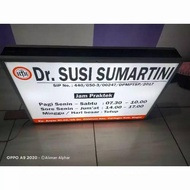 NEON BOX MURAH 2 SISI acrylic 80cm x 55cm DOKTER / BARBER SHOP /