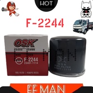 OSK FUEL FILTER PENAPIS DIESEL F-2244 HINO RANGER DUTRO 23401-1114 PENAPIS DIESEL LORI FUEL FILTER L