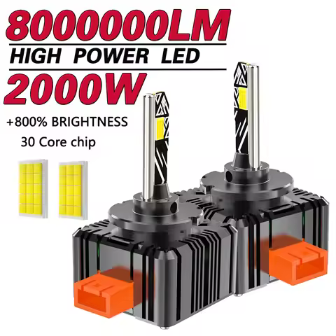 D3S D1S LED Headlights Canbus 1:1 HID D2S D4S D8S D1R D2R D3R D4R Auto Lamp 8000000LM 2000W Plug&Pla