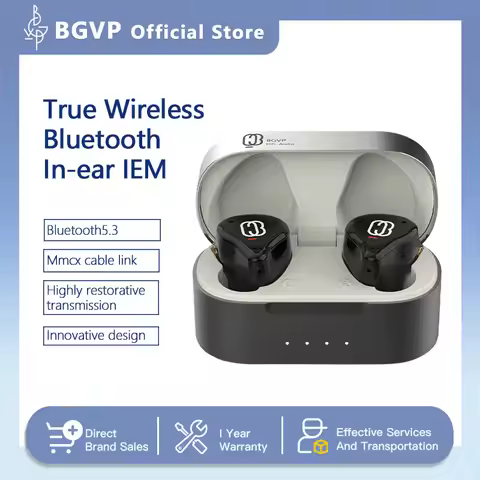 BGVP Q3 Headphone TWS Bluetooth5.3 Headset Wireless HIFI MMCX In-ear Monitors Earphone