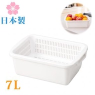 日本製 7L 雙層瀝水盆 (S) / 碗碟瀝水架 / 瀝水籃 / 碗碟架 / 0381