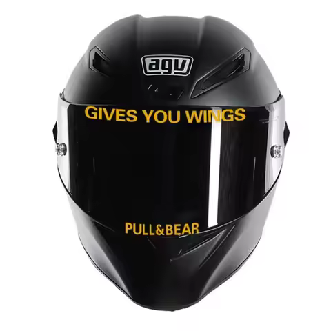 Creative Motorcycle LOGO Racing Helmet Visor Gives You Wings PULL BEAR Sticker Special Decal for ARA
