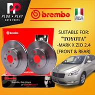 BREMBO MARK X ZIO 2.4 FRONT (DEPAN) & REAR (BELAKANG) 100% ORIGINAL BREMBO DISC BRAKE ROTOR READY ST