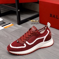 Original Bally 'Barry' Red White Casual Sneakers Shoes For Men