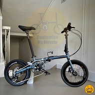 Fnhon Gust 18" • 9 Speeds Shimano • Battlefield Grey • Foldable Foldie Folding Bicycle Bike Litepro Aero Hydraulic Brake