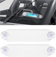 MTRPS 2 PCS EZ Pass Holder, Ezpass Mounting Strips Windshield Sticker with Strong Suction Cups, Acry