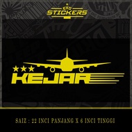 Sticker Kejar Pilot Darat untuk cermin depan lori sticker kalis air tahan lasak tahan panas