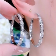 2025 Oversized Hoop Earrings Earrings Diamond Fashion Full Flashing Earrings Hoop Earrings Earrings