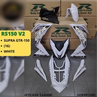 *(STICKER TANAM/AIRBRUSH) RAPIDO COVER SET RS150R V2 SUPRA GTR-150 (16) WHITE