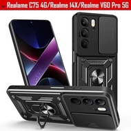 E -Case Transformer Slide Camera + 2in1 Magnetic StandRing For REALME C85 Pro C75 C75x C71 C11 C12 C