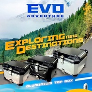 EVO Adventure Top Box Aluminium Motor 35 L 45L Motorcycle Box Storage Top Box Extra Trunk SANDAR BELAKANG S