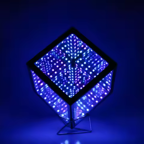 3D Cube Abyss Lamp Desktop Atmosphere Lamp Creative Cool Fantasy Gaming Decorative Atmosphere Lamp S