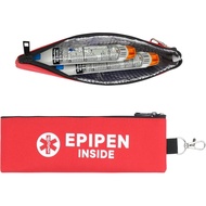 DawnBox EpiPen Carry Case for 2 Pens - Dual-Sided Emergency Markings, Travel EpipenCase for Allergy 