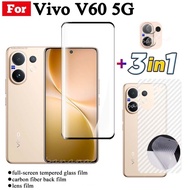 3 in 1 Vivo V60 5G Tempered Glass for Vivo V50 V50 Lite V40 V40 Lite Screen Protector Camera Lens Gl