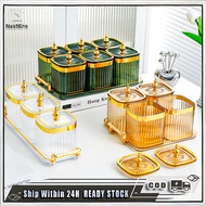 6pcs Set Bekas Kuih Raya Kedap Udara Balang Kuih Raya Spice Container Balang Plastik Food Jar Balang