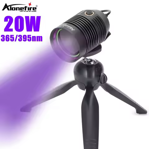 20W 365nm Ultraviolet Flashlight UV Curing Lamp Mobile Phone Repair Light Ore Money Scorpion fluores