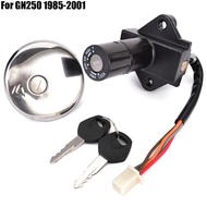 For Suzuki GN250 1985 - 2001 GN 250 Motorcycle Ignition Switch Lock Fuel Gas Cap Seat Lock Key