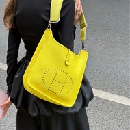 HERMES 💛9R萊姆黃EPSOM皮Evelyne29cm