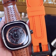 🎈100% original  Seven Friday Men Watch Metal Dial Calfskin Strap Quartz Watch Jam tangan lelaki
