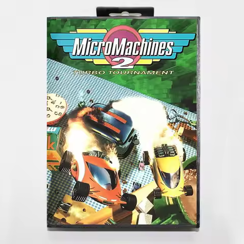 Micro Machines 2 16Bit MD Game Cartridge with RU Box for Sega Megadrive Genesis Systems
