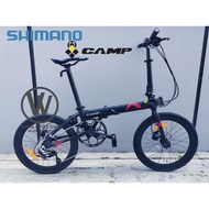 Camp Italy X -Lite Plus shimano 105 11speed (451) Hydraulic Disc Brake Folding bike/Basikal lipat Shimano gear set