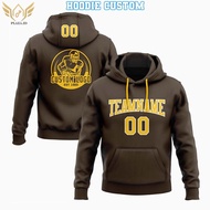 CUSTOM HOODIE JACKET S-6XL. CUSTOM AND PLAIN HOODIE JACKET S-6XL BROWN COLOR