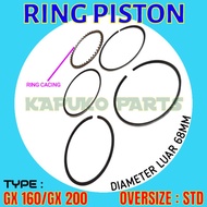 MESIN GX 160 GX 200 PISTONRing 68MM STD SIZE HONDA DRIVE ENGINE