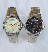 นาฬิกา Casio รุ่น MTP-1381G-1A และ MTP-1381G-9A นาฬิกาผู้ชาย สายแสตนเลส สองกษัตริย์ ของแท้ 100% รับป