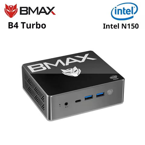BMAX MaxMini B4 Turbo MINI PC Intel® 13th Gen N150 16GB DDR4 512GB/1TB Windows 11 Dual Band Wi-Fi Bl