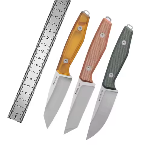 JEABROTHER Tactical Knife 14c28n Steel Belt Kydex Scabbard Hunting Fixed Blade Knife EDC Quan Tang F