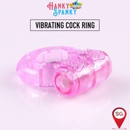 [Rubber Cock Ring] A penis ring with vibrator. Batteries included.