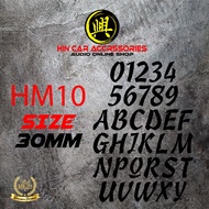 NUMBER PLATE MOTOR 2D / NOMBOR PLAT MOTOSIKAL 2D / NUMBER PLATE / NOMBOR PLAT (TULISAN DALAM / TULIS