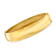 Italian 14kt Yellow Gold Bangle Bracelet. 7 inches