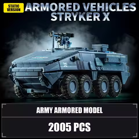 2005Pcs MOC Military Stryker Infantry Carrier Vehicle Building Blocks US Army Stryker Armored Cars B