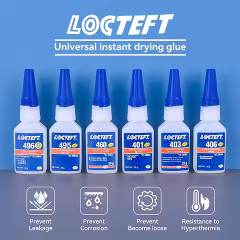 20g 401/403/406/495/496/460 Super Glue Instant Quick-Drying Universal Adhesive Leather Rubber Wood M