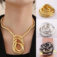 WISDOM Bendable Snake Necklace, Gold Color Alloy Flexible Choker,  Silver Color Jewelry Accessories 