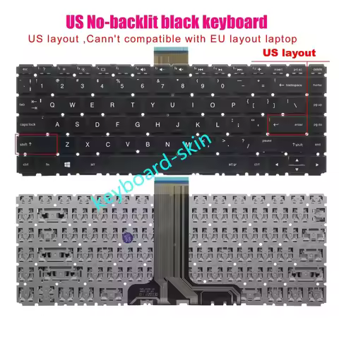 New US black keyboard No-frame for HP Stream 14-AX 14-AXxxxx 14-AX030WM/14-AX069ST 14-AX010WM 14-AX0