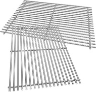 Htanch 18 7/8" SUS304 9mm Cooking Grates for Weber Genesis II Grill Parts E&S 310 315 320 325 340, 2