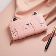 Long Ladies Wallet Novelty Cat Wallet Style Unique Design Large Capacity Wallet